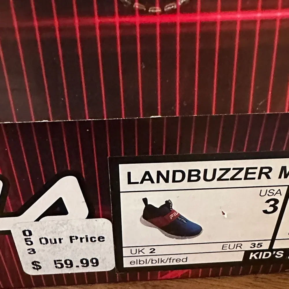 Fila Kids Sneakers in Blue and Red BNIB size 2 boys